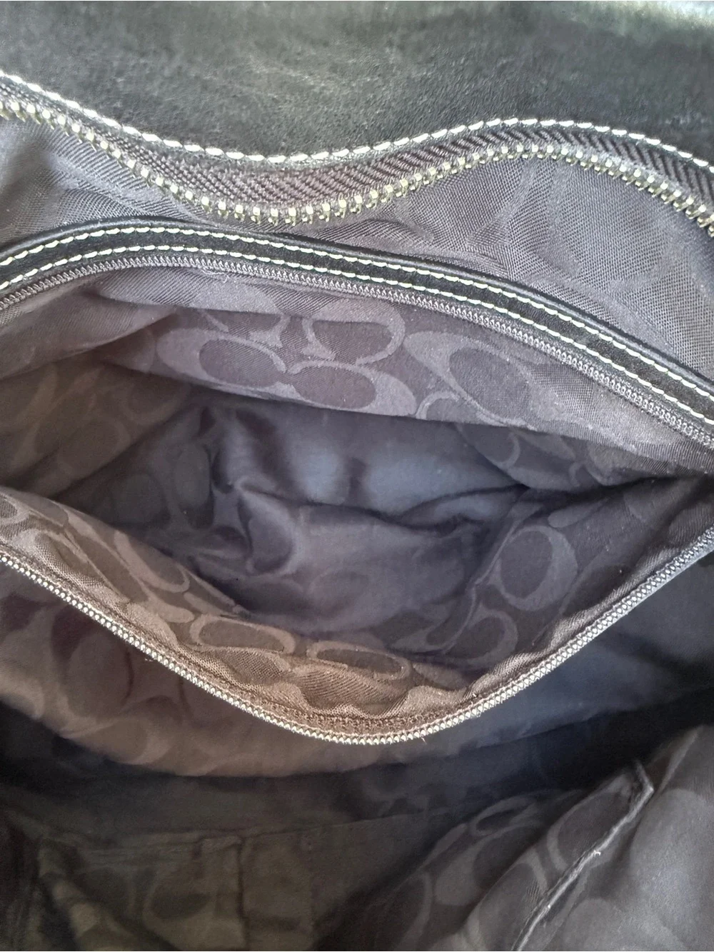 Vintage Coach Black Leather Legacy East West Duffle Hobo Bag 1416